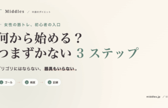 女性の筋トレ、何から始める？初心者がつまずかない 3 ステップ