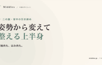 二の腕・背中の引き締め。姿勢から変える、自重トレと日常の意識
